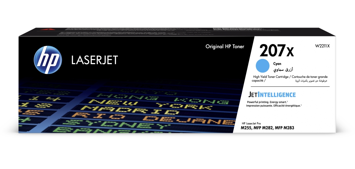 HP 207X Azúrový toner, W2211X
