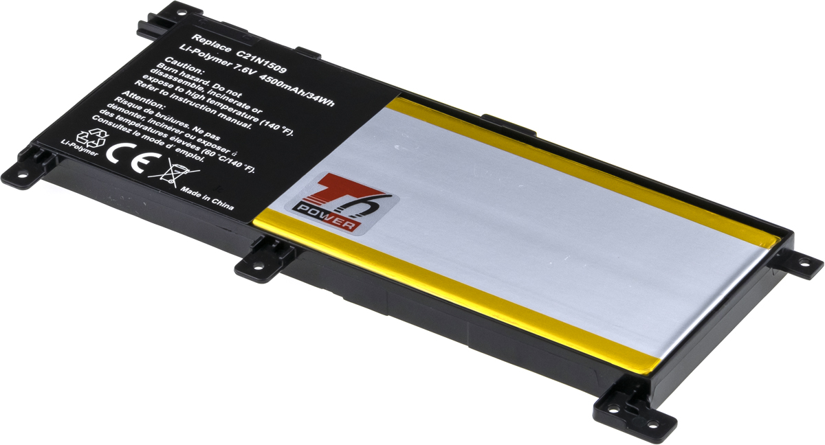Batéria T6 Power Asus X556, F556, A556, K556, R519, R558, 4500mAh, 34Wh, 2cell, Li-pol