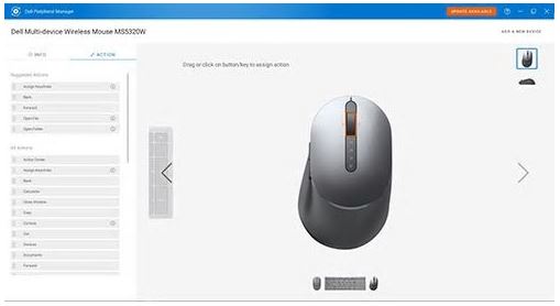 Dell MS5320W/ Kancelárska/ Optická/ Pre pravákov/ 1 600 DPI/ Bezdrôtová USB/ Čierna 