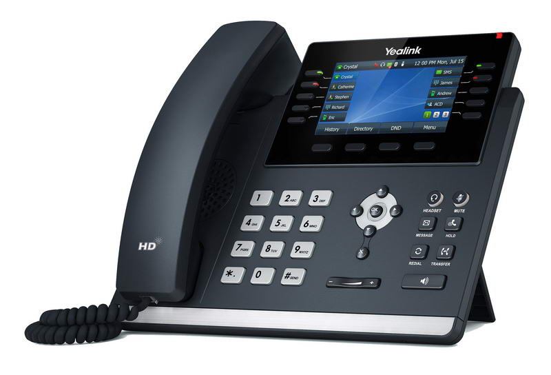 Yealink SIP-T46U SIP telefon, PoE, 4, 3" 480x272 LCD, 27 prog.tl., 2xUSB, Gig 