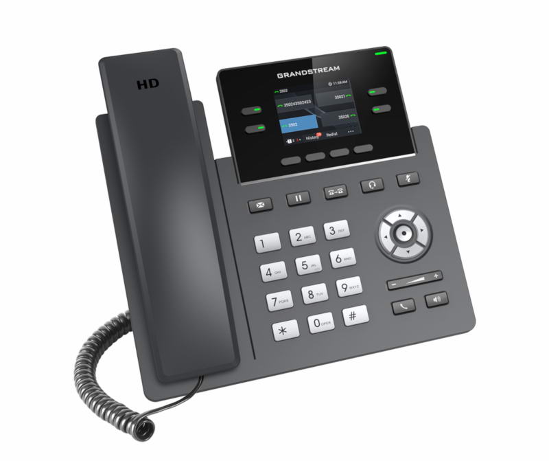 Grandstream GRP2612W SIP telefón, 2.4" TFT bar. displej, 2 SIP účty, 4 prog. hr., 2x10/ 100Mb, WiFi 