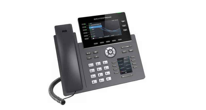 Grandstream GRP2616 SIP telefon, 2xdisplej, 4.3" a 2.4", 6 SIP účty, 24 pr.tl., 2x1Gb, WiFi, BT, USB 