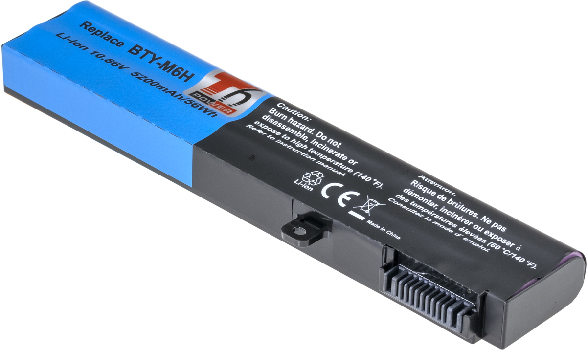 Batéria T6 Power MSI BTY-M6H, GE62, GE72, GL72, GL73, GP62, GP72, 5200mAh, 56Wh, 6cell