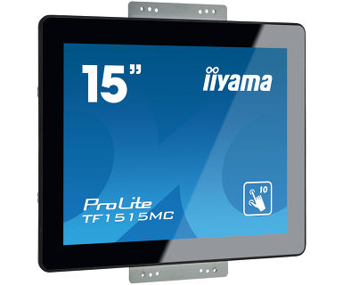 15" iiyama TF1515MC-B2: TN, XGA, capacitive, 10P, 350cd/ m2, VGA, DP, HDMI, čierny 