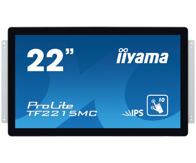 22" iiyama TF2215MC-B2: IPS, FullHD, capacitive, 10P, 350cd/m2, VGA, DP, HDMi, čierny
