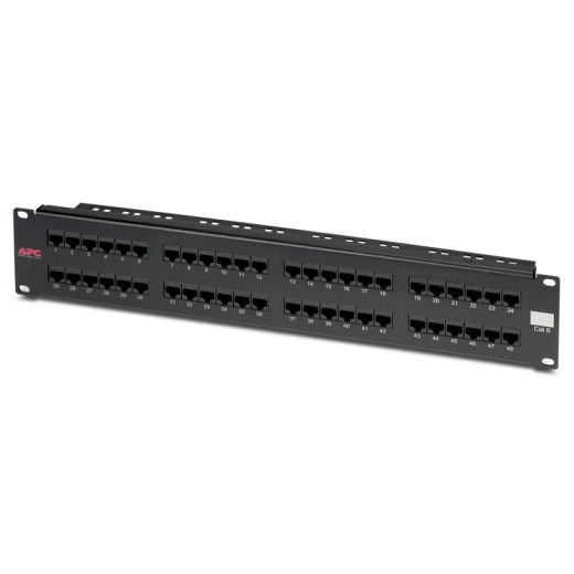 APC CAT 6 Patch Panel, 48 port RJ45 až 110 568 A/ B color coded