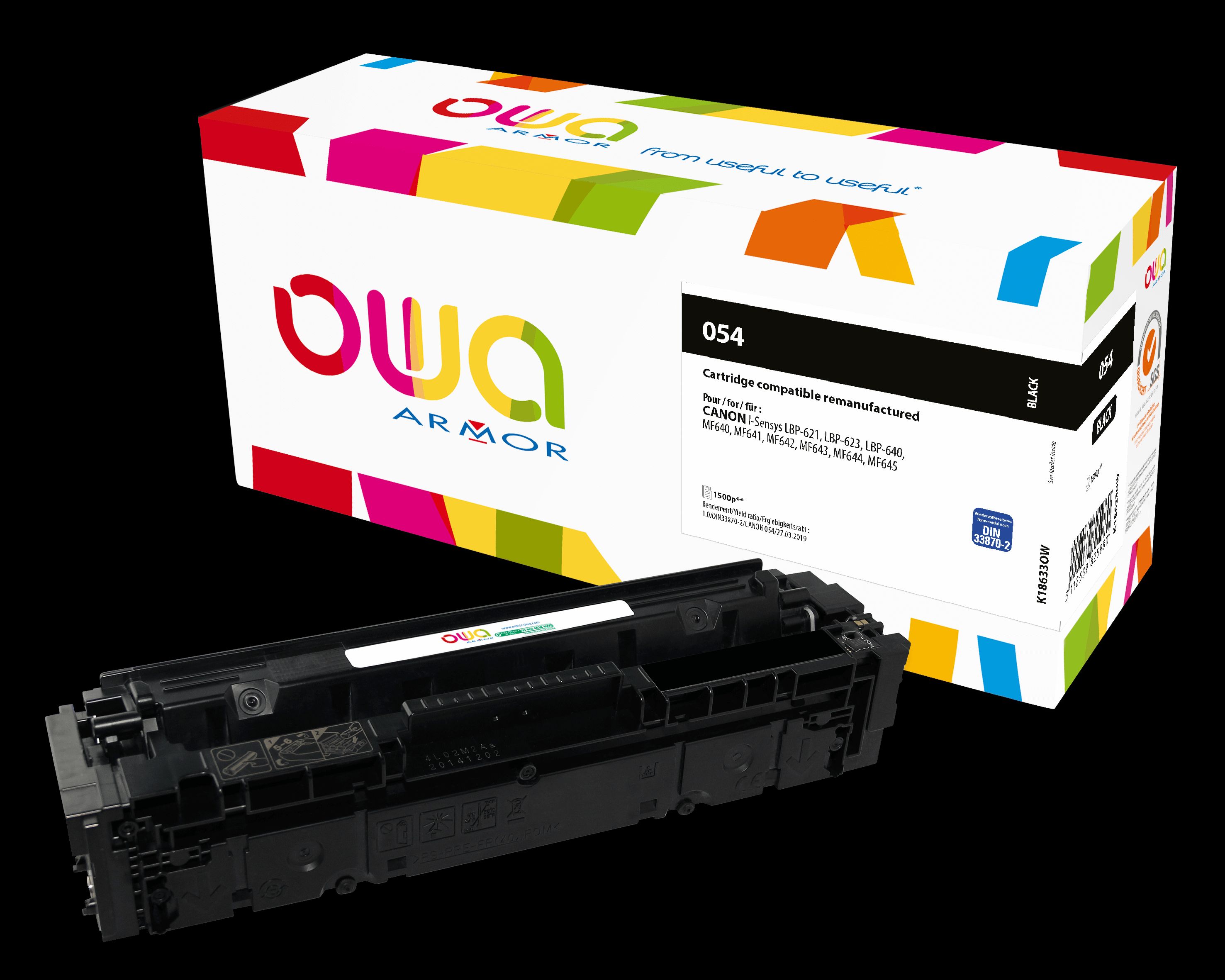 OWA Armor toner kompatibilní s Canon CRG-054BK, 1500st, černá/ black