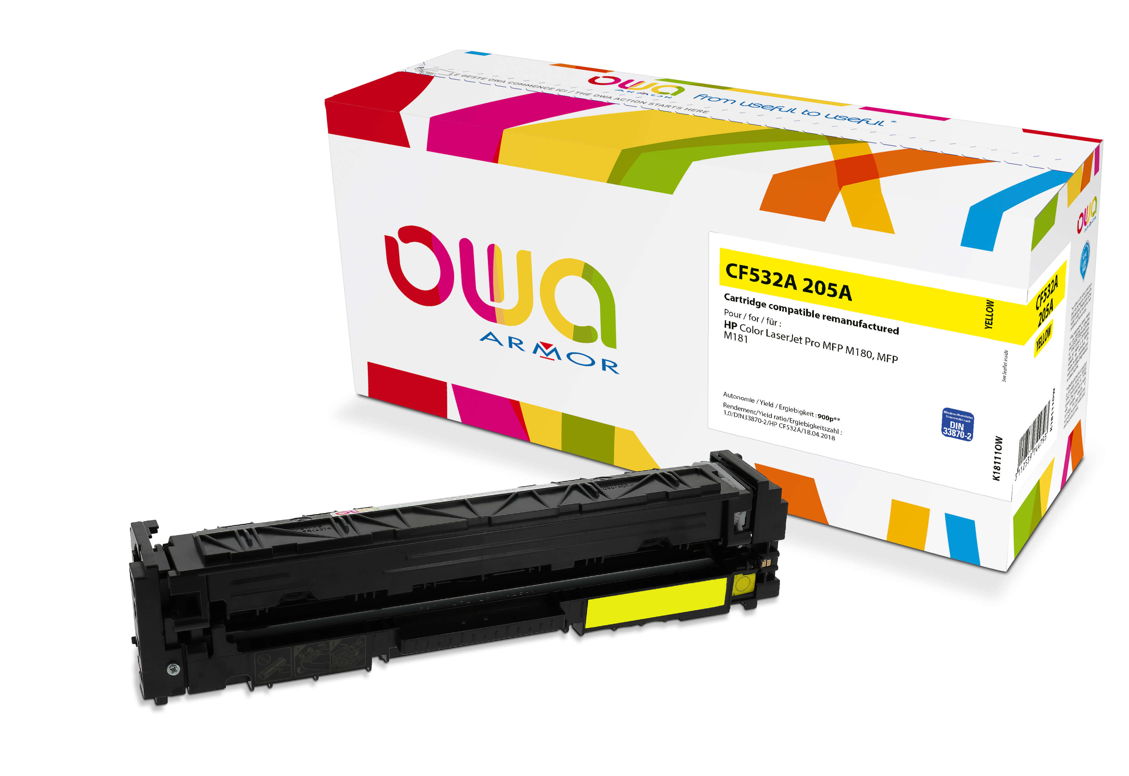 OWA Armor toner kompatibilný s HP CF532A, 900st, žltá/ yellow
