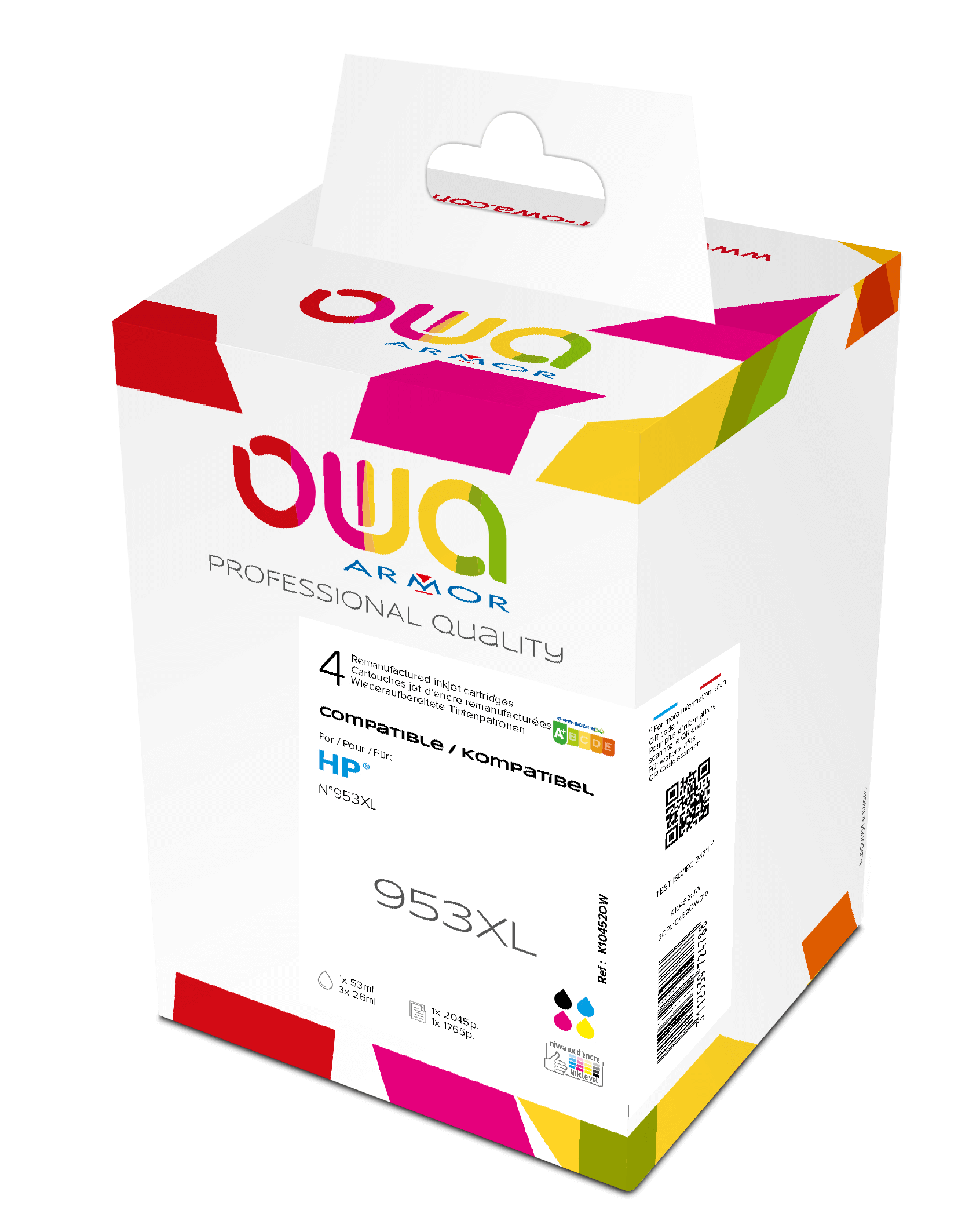 OWA ARMOR ink sada kompatibilná s HP L0S70AE/ F6U16-18AE, CMYK