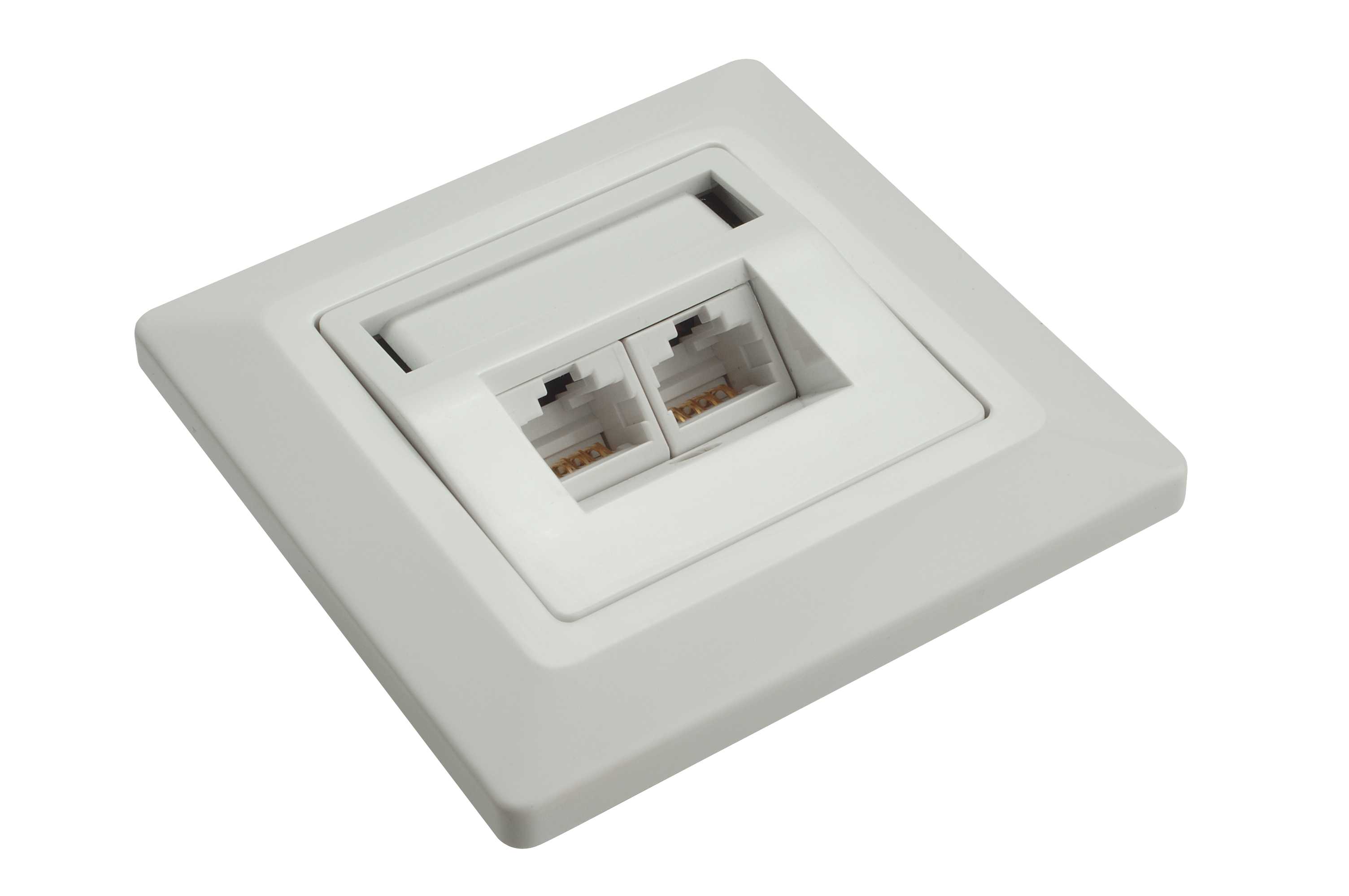 Zásuvka Solarix CAT5E UTP 2 x RJ45 pod omietku biela