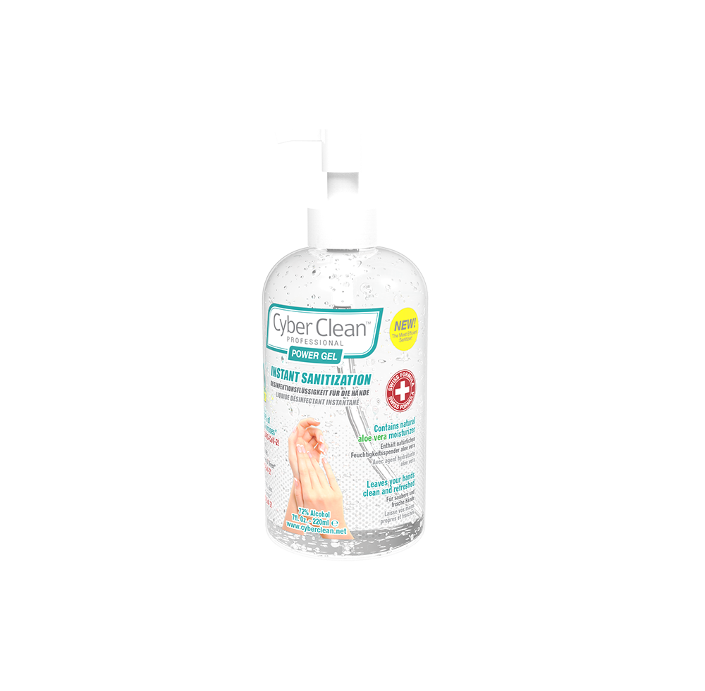 CyberClean POWER GEL - instant liquid sanitizer 7 oz / 220 ml (47029)