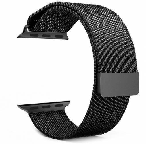 Tactical 333 Loop Magnetický Kovový Remienok pre Apple Watch 1/ 2/ 3/ 4/ 5/ 6/ SE 38/ 40mm Black