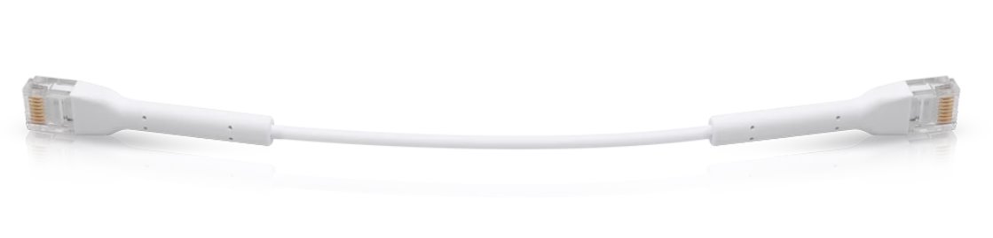 Ubiquiti U-Cable-PATCH-RJ45, Eth Patch Kábel, 0, 1 m (0, 22 m s konektormi), Cat6, biely 