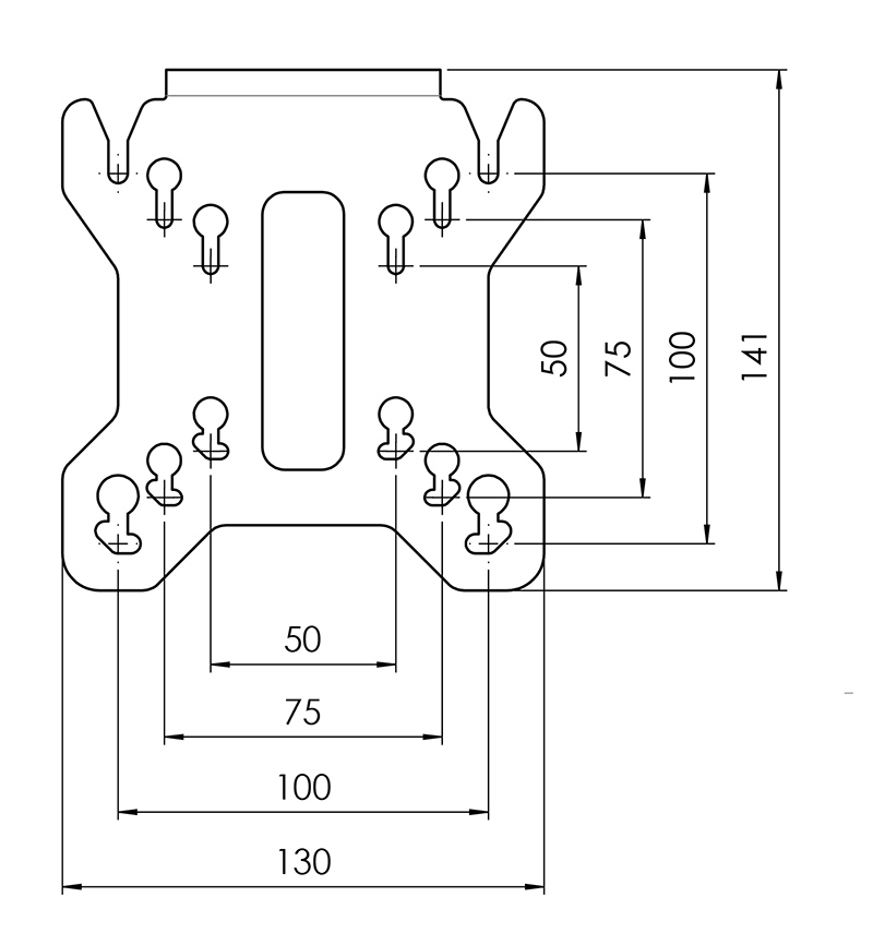 Vogel´s LCD adaptér VESA50/ 75/ 100 PFI 3015 - černý 