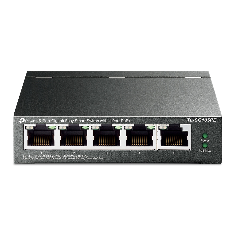 TP-Link TL-SG105PE 5xGb (4xPOE+) 65W Easy Smart Switch 
