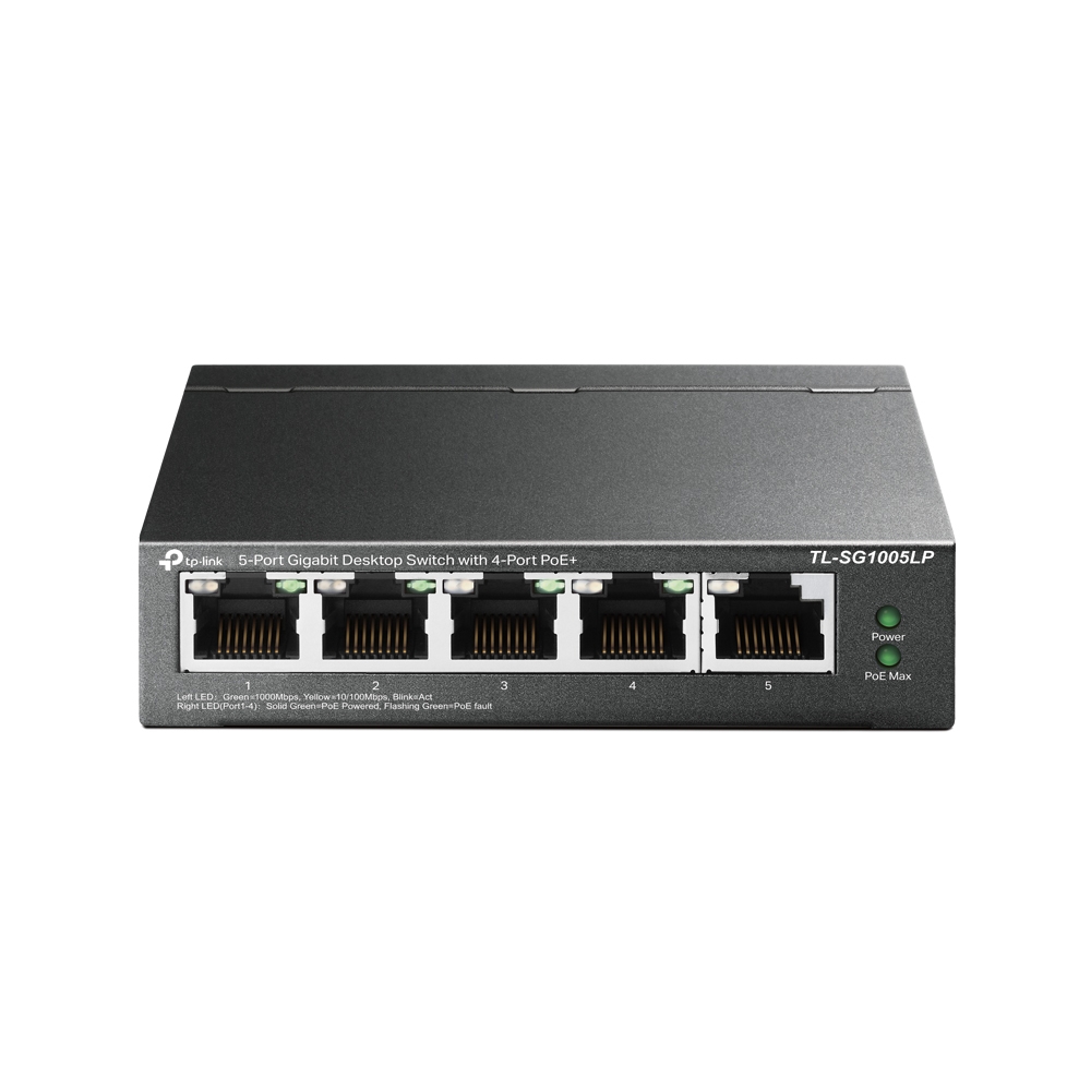 TP-Link TL-SG1005LP 5xGb (4POE+) 40W Desktop Steel Switch 