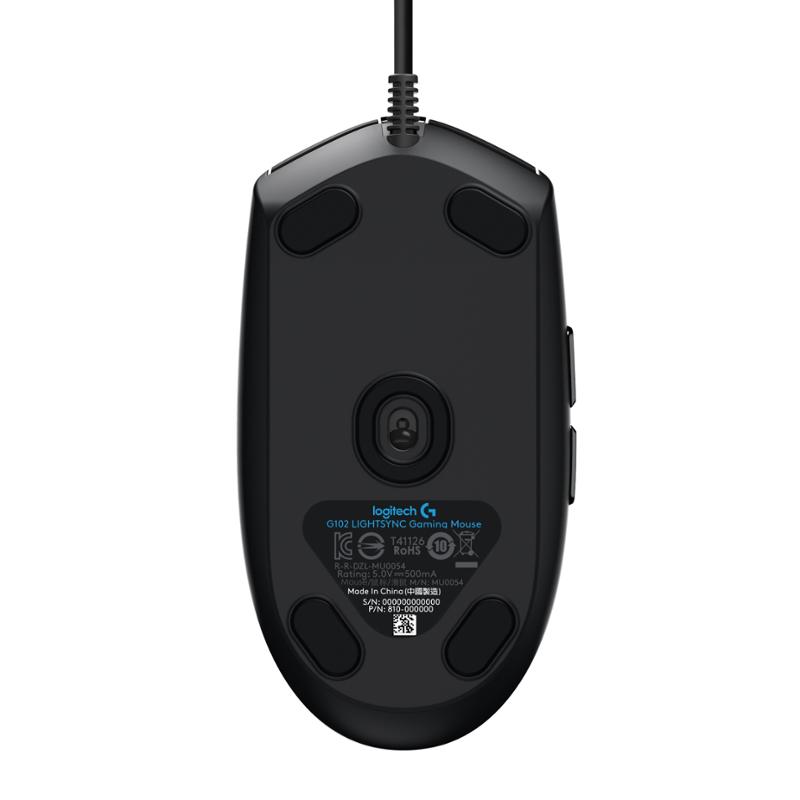 Logitech G102 Gen2/ Herná/ Optická/ 8 000 DPI/ Drôtová USB/ Čierna 