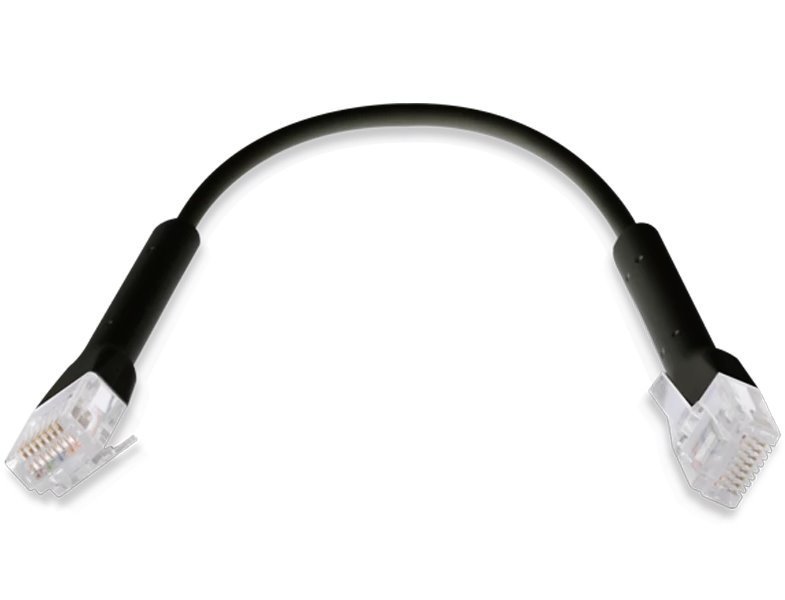 Ubiquiti U-Cable-PATCH-RJ45-BK, Ethernet Patch Kábel, 0, 1m (0, 22m s konektormi), Cat6, čierny 