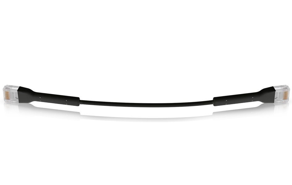 Ubiquiti U-Cable-PATCH-RJ45-BK, Ethernet Patch Kábel, 0, 1m (0, 22m s konektormi), Cat6, čierny 