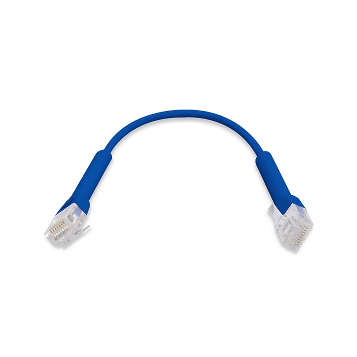 Ubiquiti U-Cable-PATCH-RJ45-BL, Eth Patch Kábel, 0, 1m (0, 22m s konektormi), Cat6, modrý 