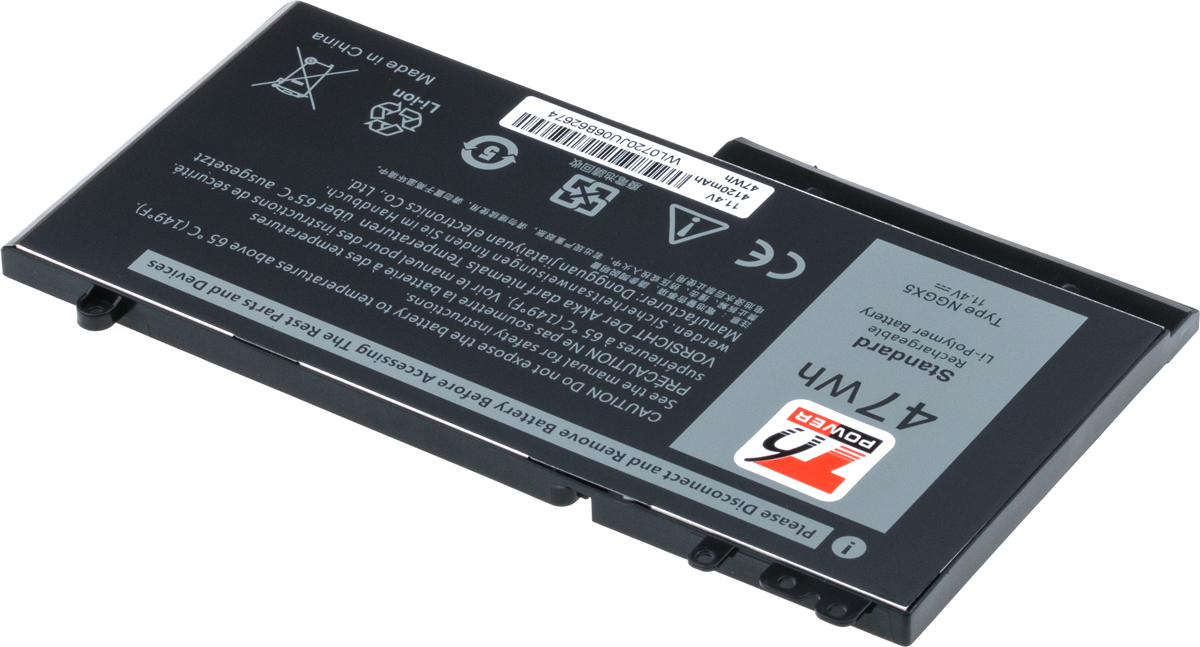Baterie T6 Power Dell Latitude E5270, E5470, 4120mAh, 47Wh, 3cell, Li-pol 