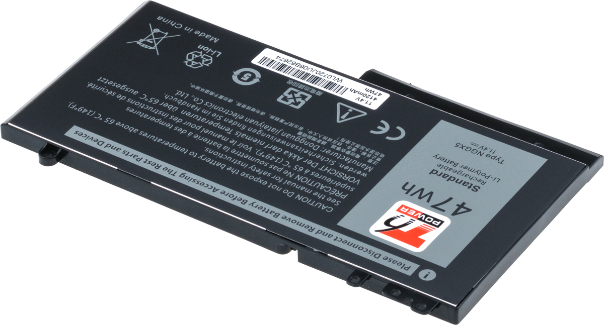 Batéria T6 Power pre Dell Latitude E5270, E5470, 4120mAh, 47Wh, 3cell, Li-pol 