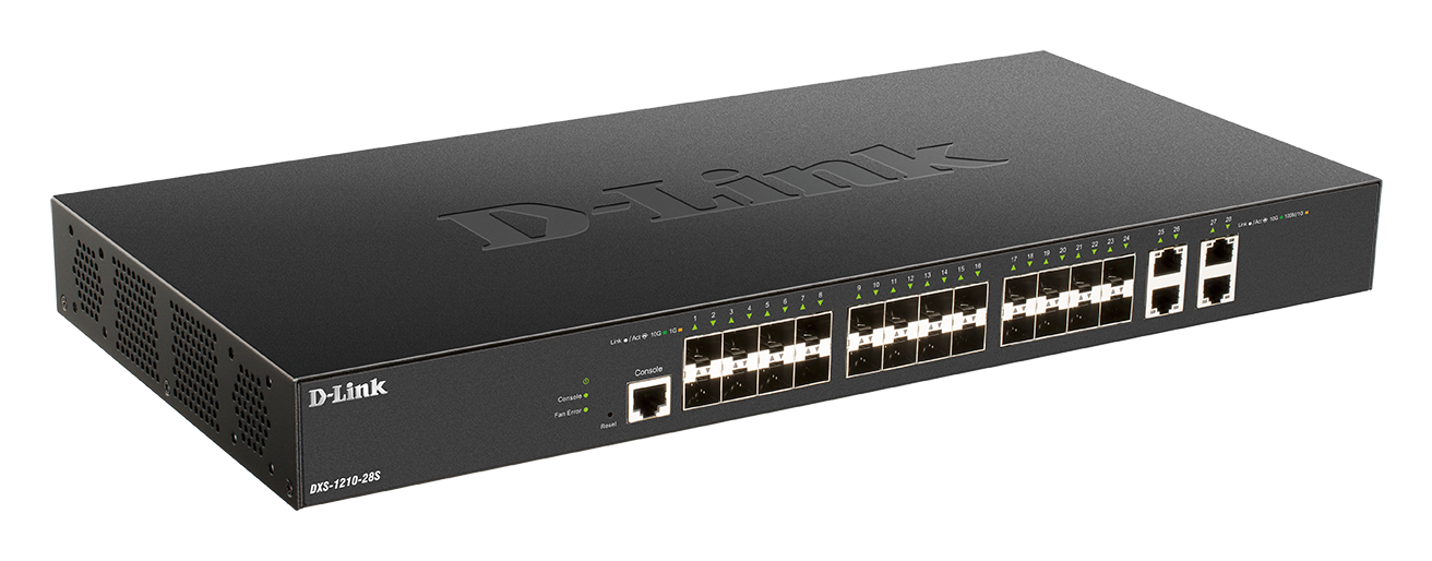 D-Link DXS-1210-28S 24 x 10G SFP+ ports + 4 x 10G Base-T ports Smart Managed Switch 