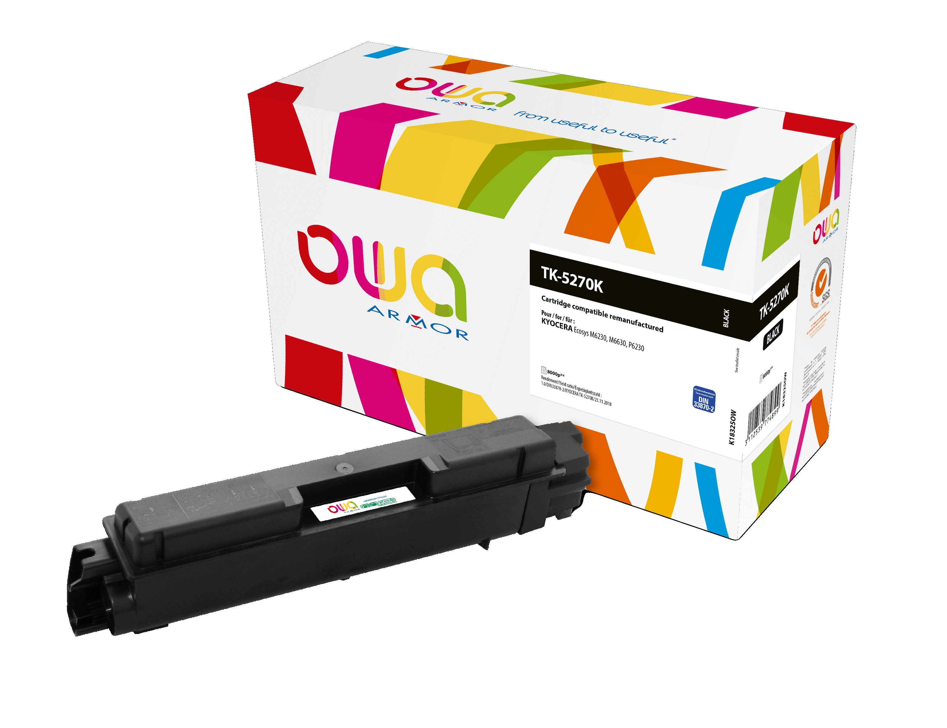 OWA Armor toner kompatibilný s Kyocera TK-5270K, 8000st, čierna/ black