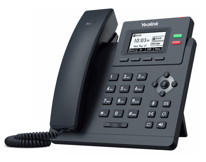 Yealink SIP-T31 SIP telefon, 2, 3" 132x64 podsv. LCD, 2 x SIP úč., 100M Eth 