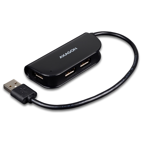 AXAGON HUE-X4B, 4x USB2.0 READY hub, čierny 