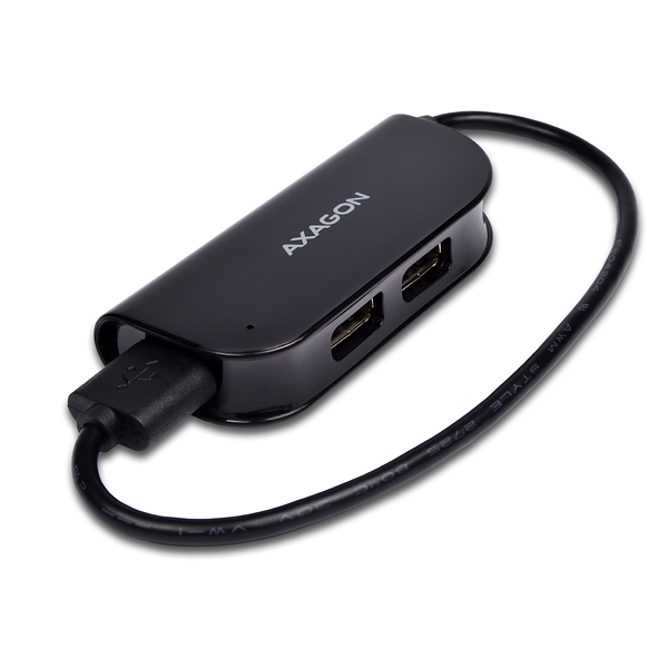 AXAGON HUE-X4B, 4x USB2.0 READY hub, čierny 