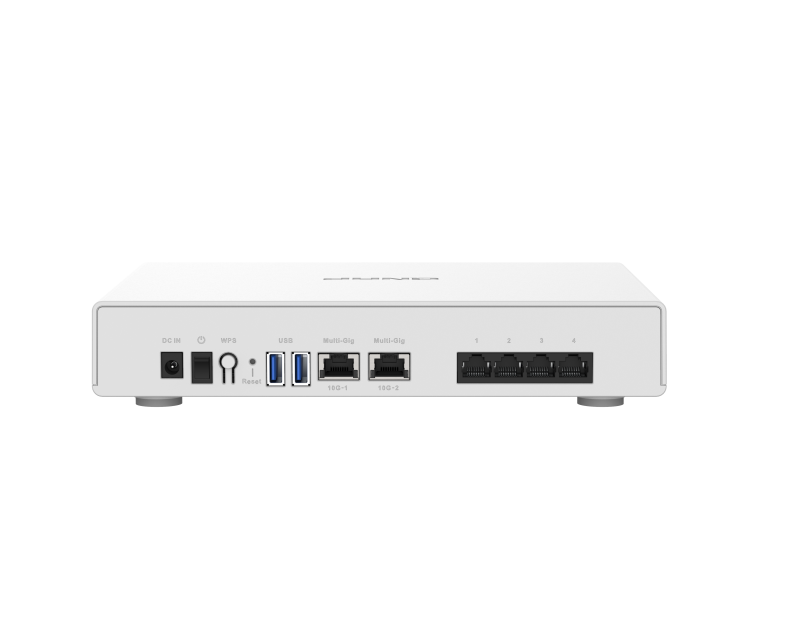 QNAP Wi-Fi 6 SD-WAN router QHora-301W (4x GbE / 2x 10GbE / 2x USB 3.2 / 8 interných antén) 