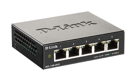 D-Link DGS-1100-05V2 Easy Smart Switch 10/ 100/ 1000 