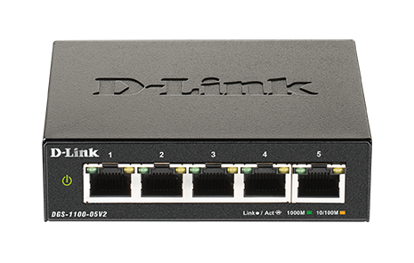 D-Link DGS-1100-05V2 Easy Smart Switch 10/ 100/ 1000