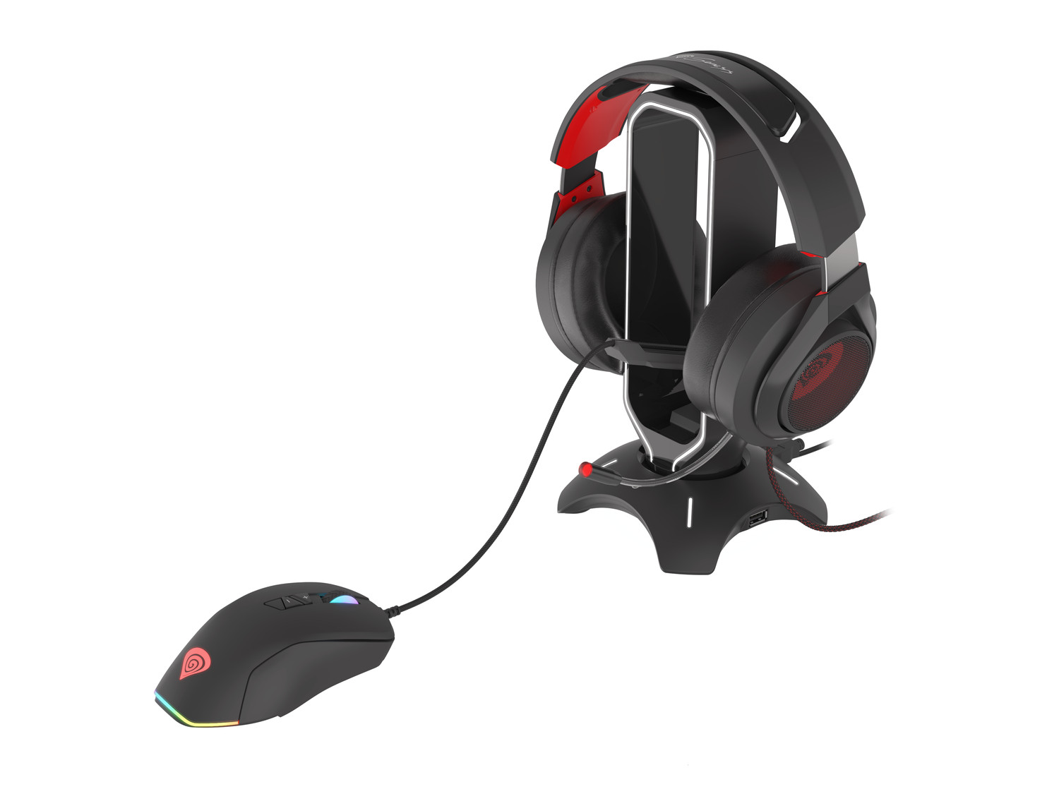 GENESIS VANAD 500 Mouse Bungee + HUB 2x USB Typ-A 
