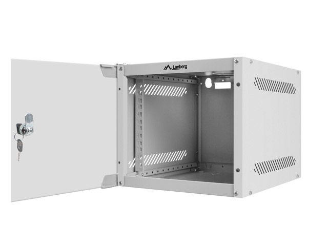 Nástenný rack 10&quot;&quot; 4U 280x310mm sivý flat pack 