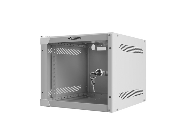 Nástenný rack 10"" 4U 280x310mm sivý flat pack