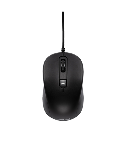 ASUS MU101C/ Kancelárska/ Optická/ 3 200 DPI/ Drôtová USB/ Čierna