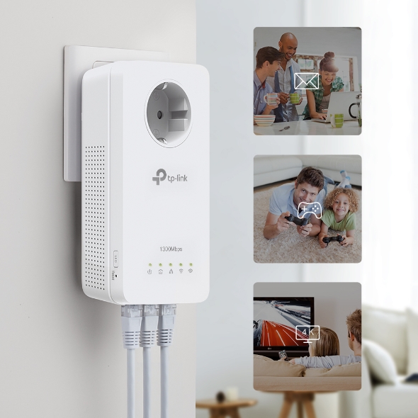 TP-Link TL-WPA8631P KIT AV1300 Gb priechodný AC1200 Powerline WiFi kit (2ks) 