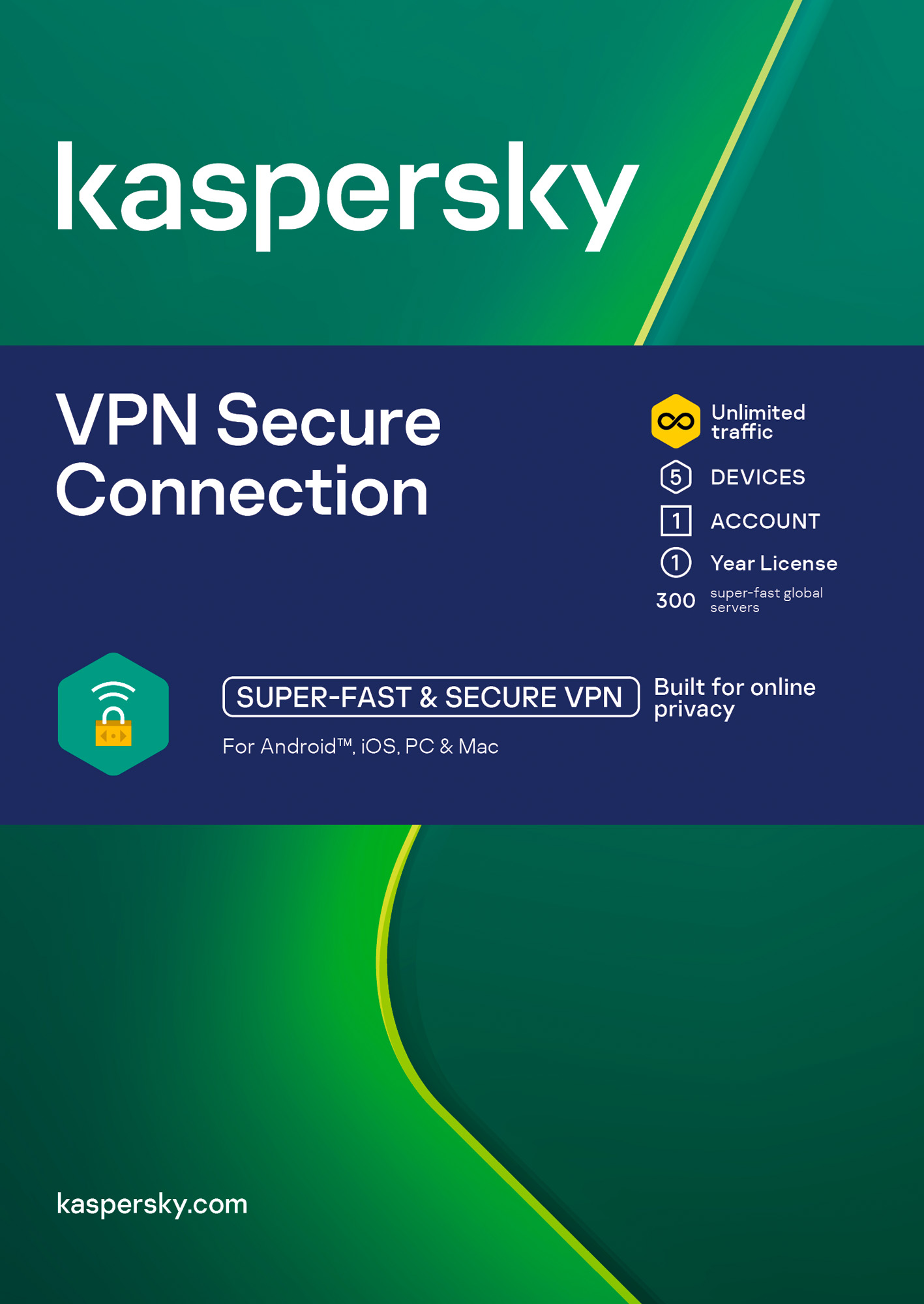 ESD Kaspersky Secure Connection 5x 1 uživatel 1 rok