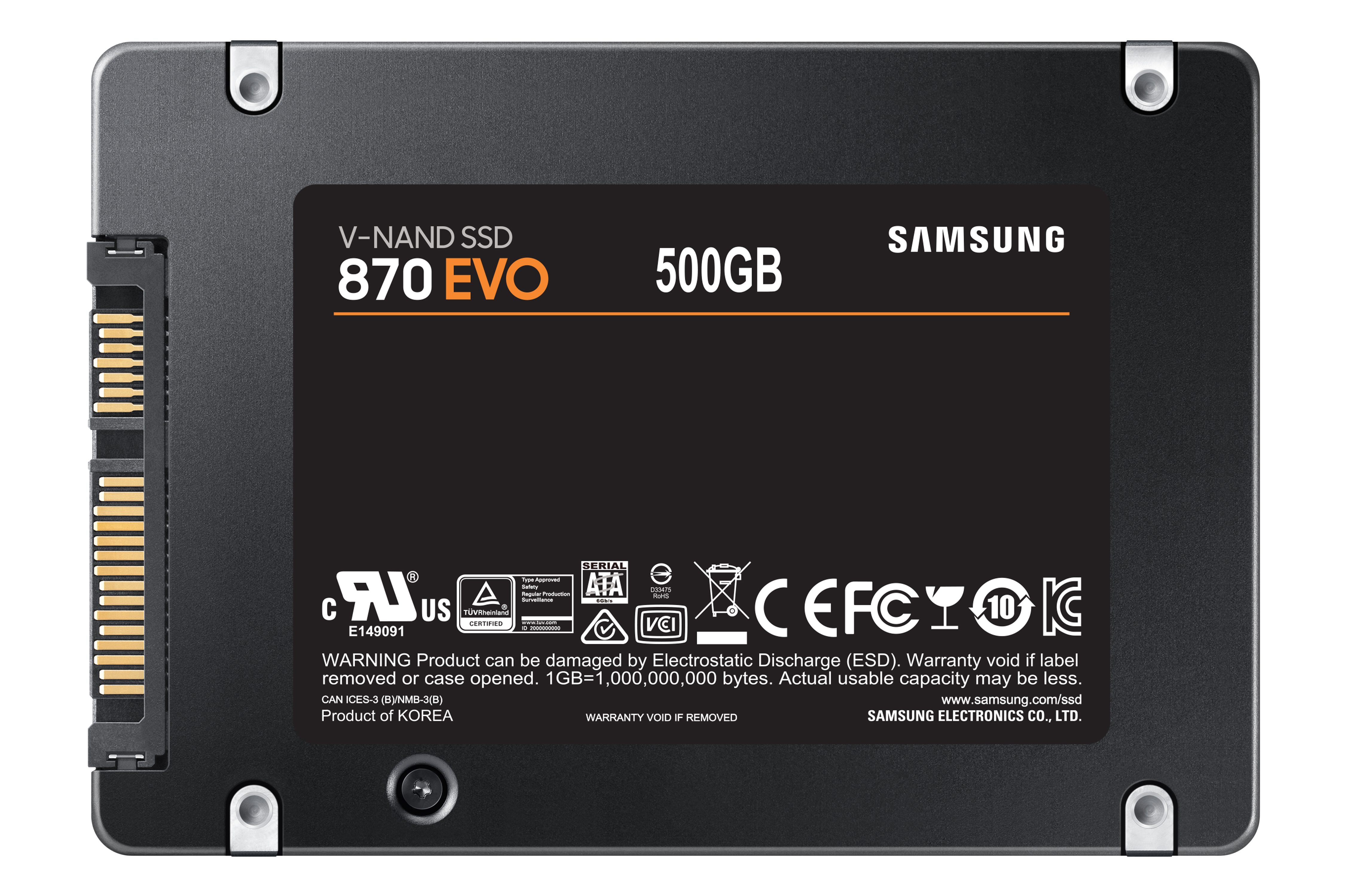 Samsung 870 EVO/ 500GB/ SSD/ 2.5"/ SATA/ 5R 