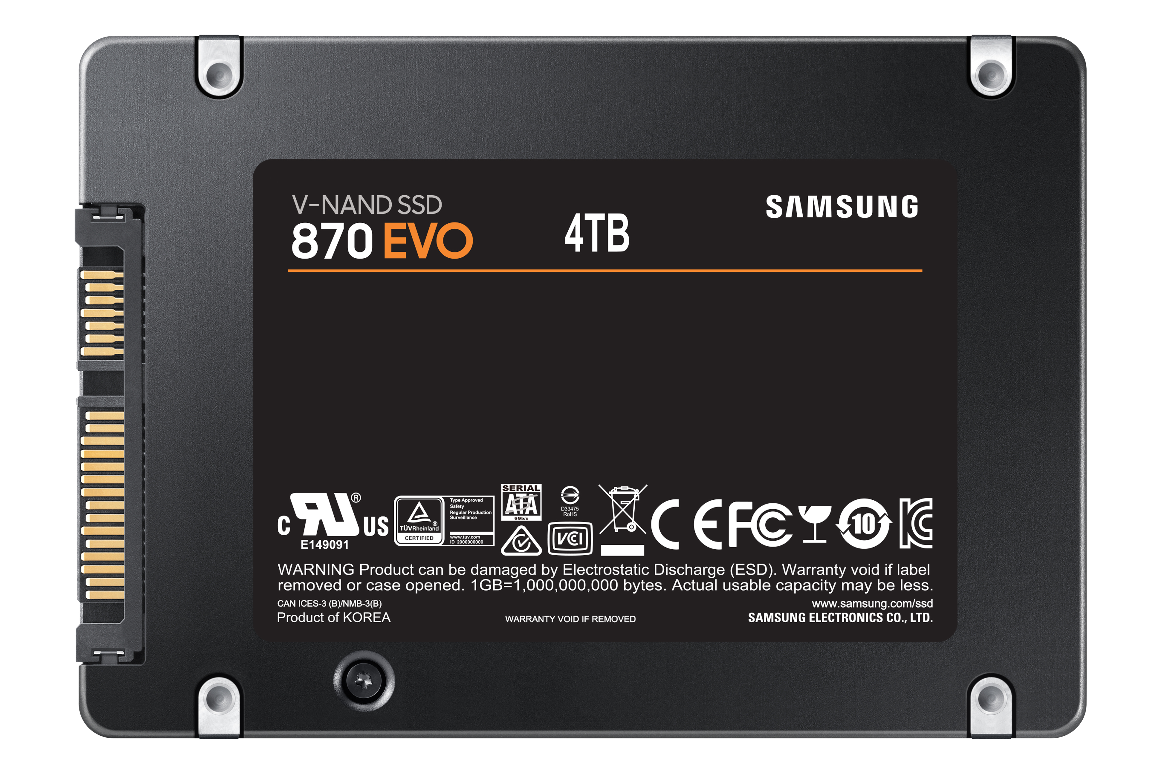 Samsung 870 EVO/ 4TB/ SSD/ 2.5"/ SATA/ 5R 
