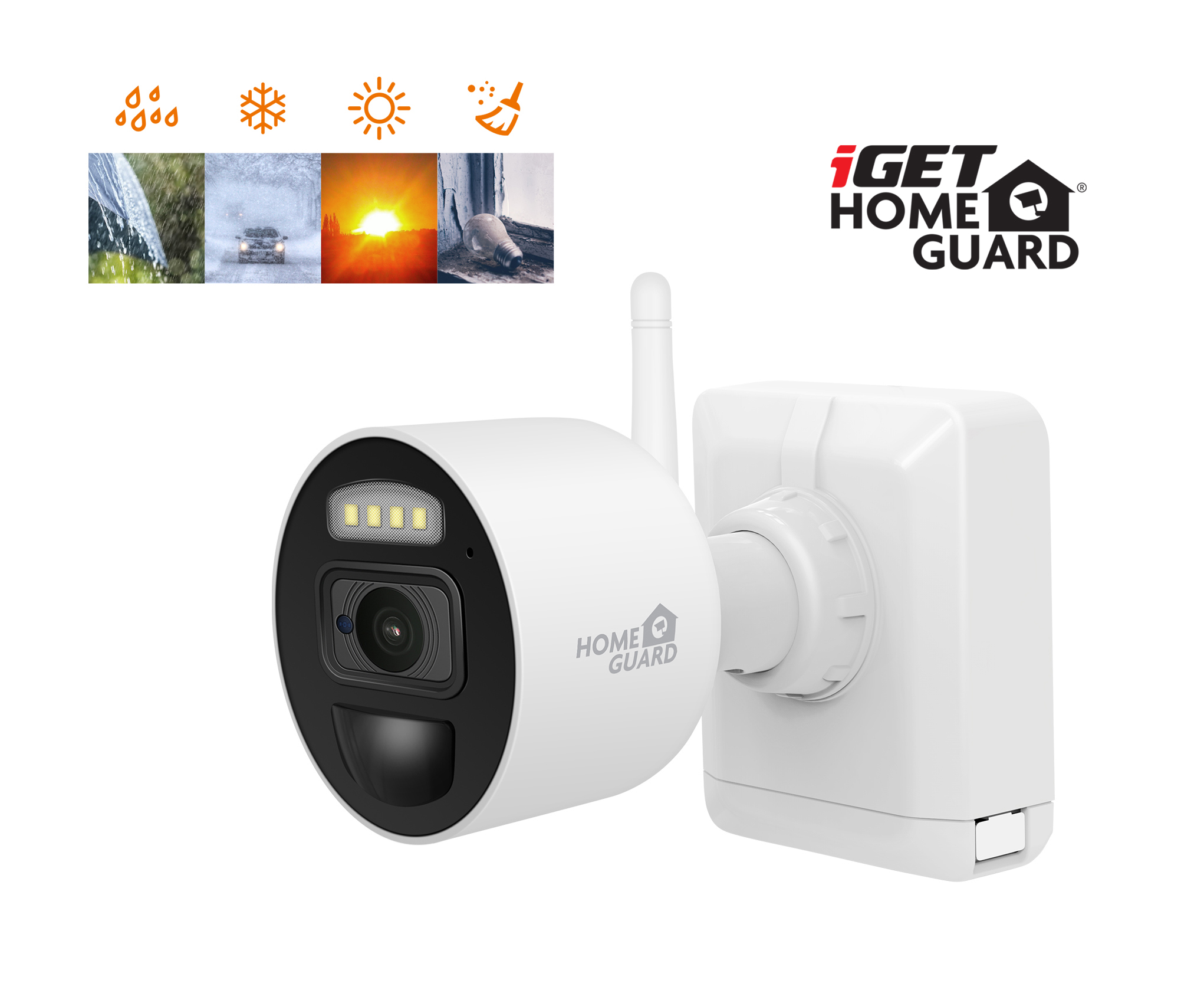 iGET HGNVK88002P - batériový bezdrôtový WiFi set FullHD 1080p, 8CH NVR + 2x FullHD kamera, aplikácia 