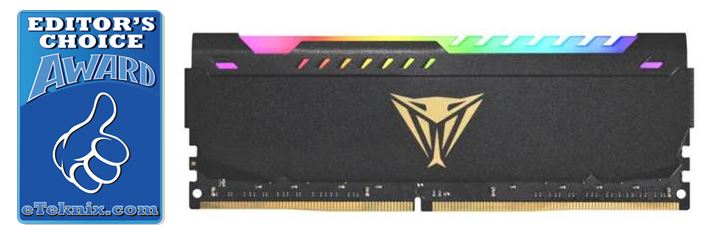 Patriot Viper/ DDR4/ 32GB/ 3600MHz/ CL20/ 2x16GB/ RGB/ Black 