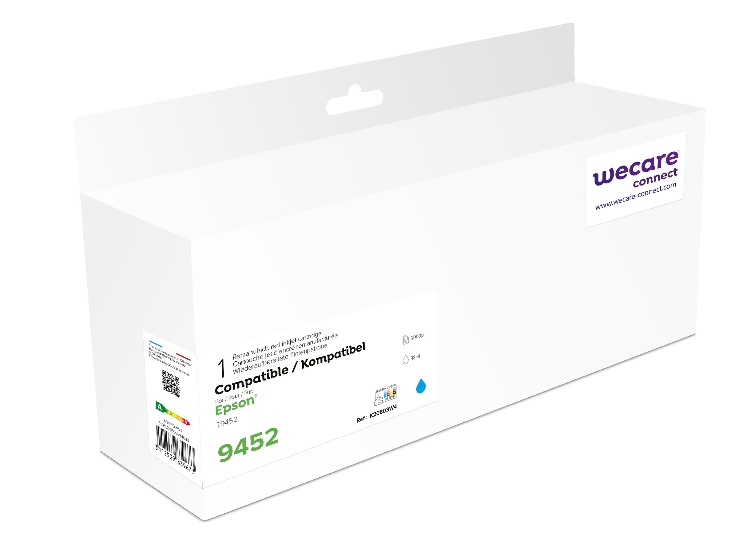 WECARE ARMOR ink kompatibilný s Epson C13T945240, modrá/ cyan