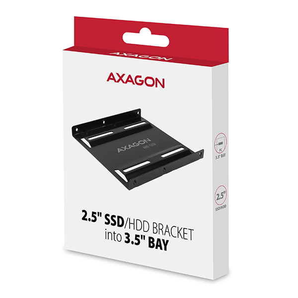 AXAGON RHD-125B, kovový rámček pre 1x 2.5" HDD/ SSD do 3.5" pozície, čierny 
