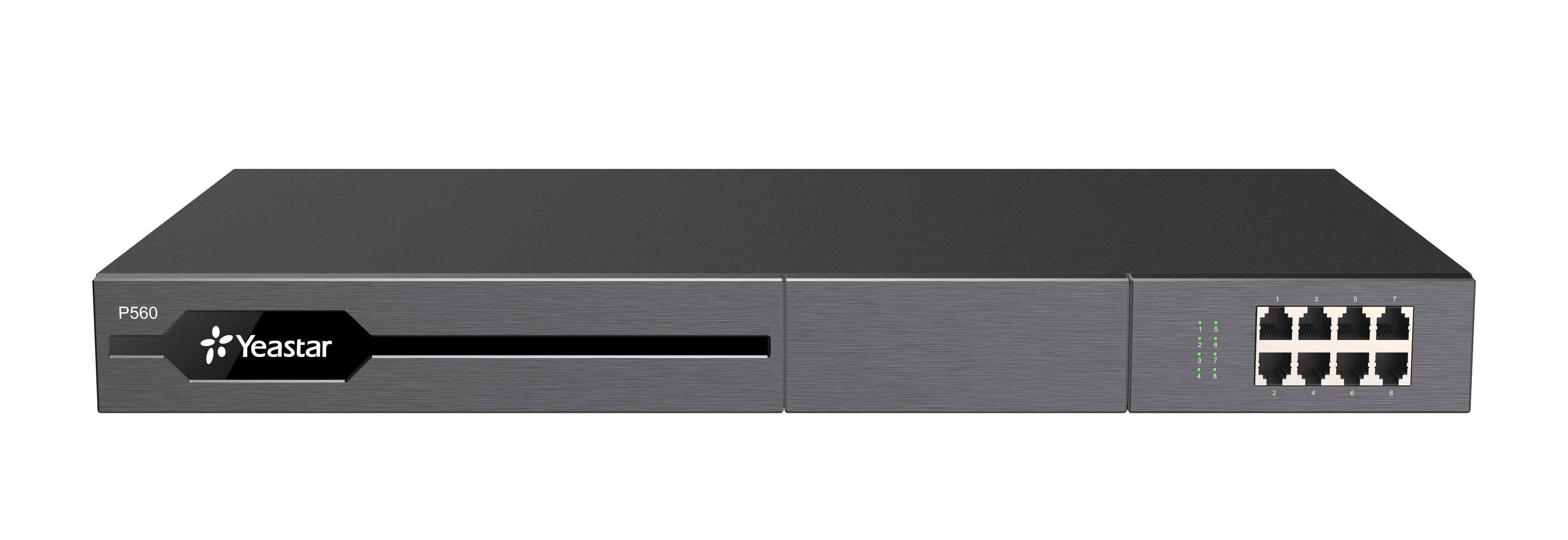 Yeastar P560 IP PBX, až 8 portov, 100/ 200 užívateľov, 30/ 60 súbežných hovorov, rack