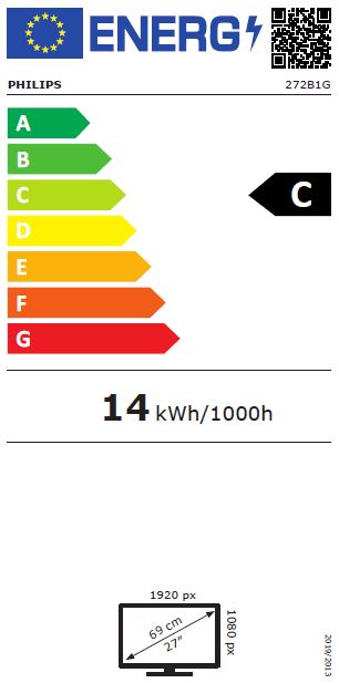 Philips/ 272B1G/ 00/ 27"/ IPS/ FHD/ 75Hz/ 4ms/ Black/ 3R 
