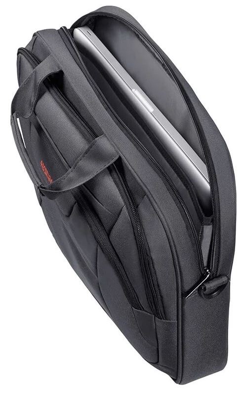 American Tourister AT WORK LAPTOP BAG 15.6" Black/ Orange 