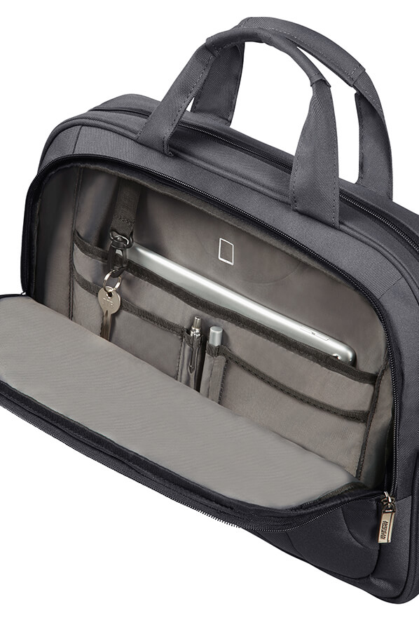 American Tourister AT WORK LAPTOP BAG 15.6" Black/ Orange 